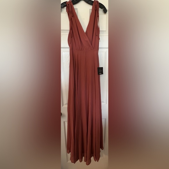 Lulu’s  Dance the Night Away Rusty Rose Backless Maxi Dress - Picture 4 of 11